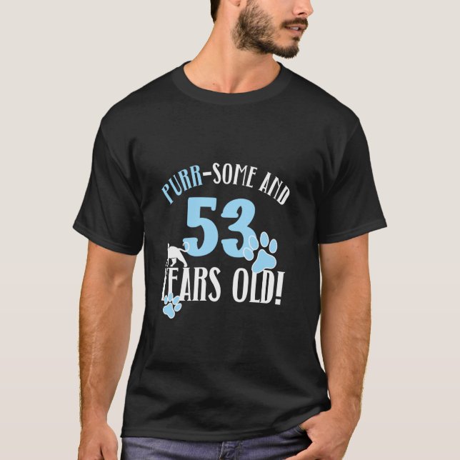 Camiseta Cumpleaños 53 53 años Gata Madre Amante de los Gat (Anverso)