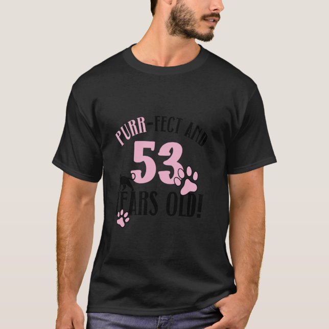 Camiseta Cumpleaños 53 53 años Gata Madre Amante de los Gat (Anverso)