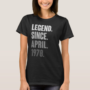 Camiseta Cumpleaños 53 de abril Decoración Vintag de 53 año