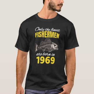 Camiseta Cumpleaños 53 Los pescadores nacen en 1969 Pesca