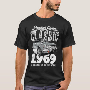 Camiseta Cumpleaños 54 Coche Clásico Antiguo 1969 Cumple 54