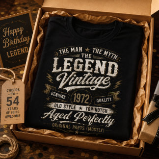 Camiseta Cumpleaños 54 perfecto retro de 1972