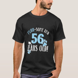 Camiseta Cumpleaños 56 56 años Gata Madre Amante de los Gat