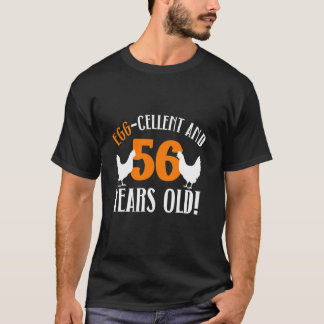 Camiseta Cumpleaños 56 56 años Granjero de pollos Pollo