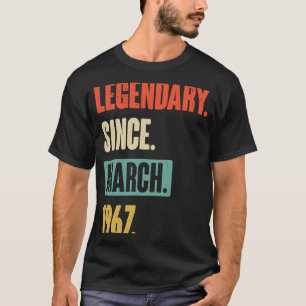 Camiseta Cumpleaños 56 de marzo Decoración Vintag de 56 año