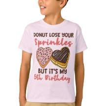 Cumpleaños 5 Donut Tema Frase Divertida