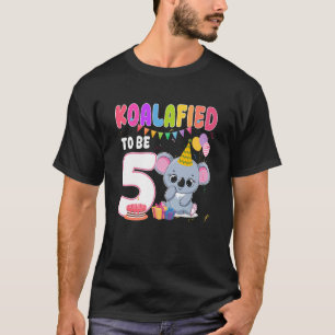 Camiseta Cumpleaños 5 Koala Temático Koalafied para ser 5 a