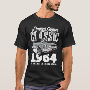 Camiseta Cumpleaños 60 años Coche Clásico Vintage 1964 Cump