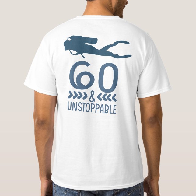 Camiseta Cumpleaños 60 de buceo (Reverso)