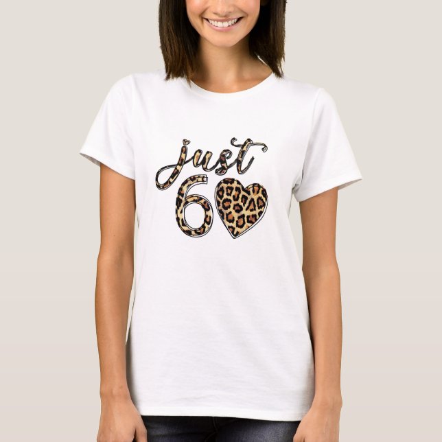 Camiseta Cumpleaños 60 en Estampado de Leopardo (Anverso)