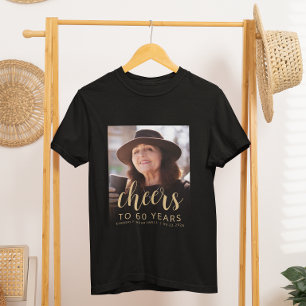 Camiseta Cumpleaños 60 Personalizado con Foto y Felicitacio