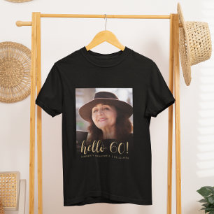 Camiseta Cumpleaños 60 Sesenta Personalizado con Foto