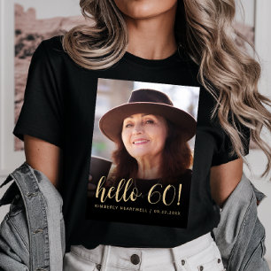 Camiseta Cumpleaños 60 Sesenta Personalizado con Foto