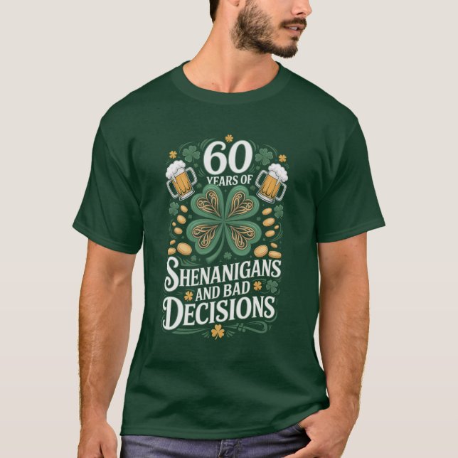 Camiseta Cumpleaños 60 St. Patrick's Day (Anverso)