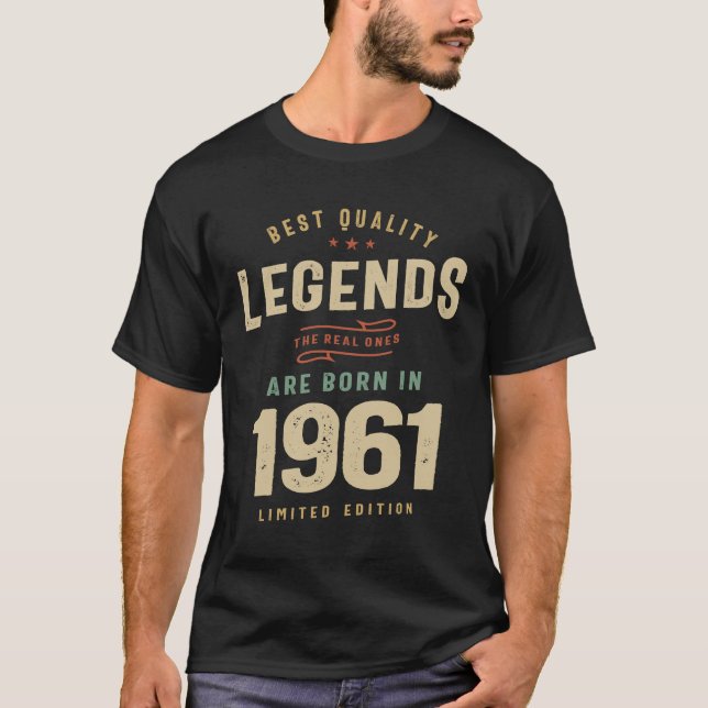 Camiseta Cumpleaños 62 Años 1961 (Anverso)