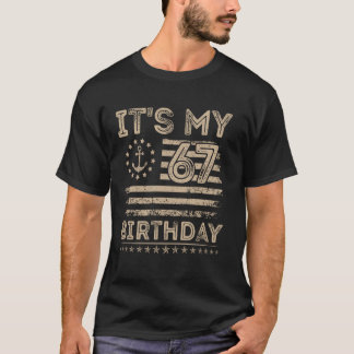 Camiseta Cumpleaños 67 Marinero Náutico Americano Vela Bda