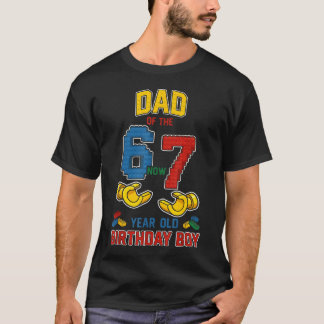 Camiseta Cumpleaños 67 Meme Papá Bloques de Construcción 7