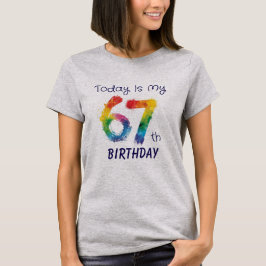 Camiseta Cumpleaños 67 personalizado de la querida abuela