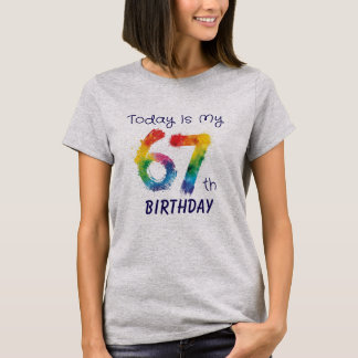 Camiseta Cumpleaños 67 personalizado de la querida abuela