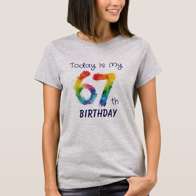 Camiseta Cumpleaños 67 personalizado de la querida abuela (Anverso)