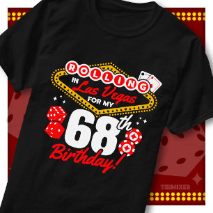 Camiseta Cumpleaños 68 en Las Vegas Fiesta de Casino