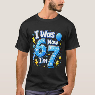 Camiseta cumpleaños 6 7 niño de 7 años era 6 7 67 meme niño