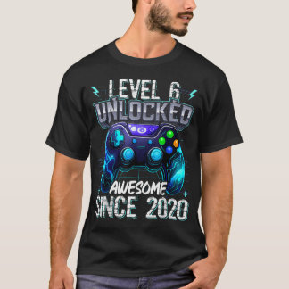 Camiseta Cumpleaños 6 Niño Nivel 6 Jugador Videojuegos 6 Añ