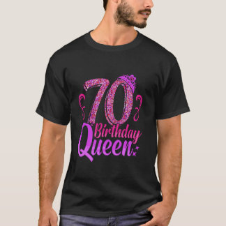 Camiseta Cumpleaños 70 70 CUMPLEAÑOS REINA Mujeres Divertid