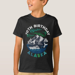 Camiseta Cumpleaños 70 Alaska Luces del Norte Crucero Famil