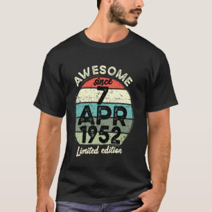 Camiseta Cumpleaños 70 Años 7 Abril 1952 70 Cumple
