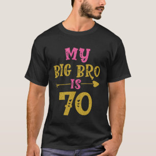 Camiseta Cumpleaños 70 de Hearts Para Hermano Mayor De Herm