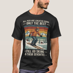 Camiseta Cumpleaños 70 Esquiador Cita Divertida de Esquí pa