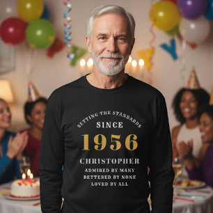 Camiseta Cumpleaños 70 Personalizado 1956 Agregar Nombre