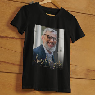 Camiseta Cumpleaños 70 Personalizado con Foto y Felicitacio