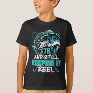 Camiseta Cumpleaños 70 Pesca Divertido 70 Sigue Manteniéndo