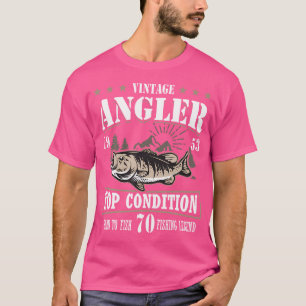 Camiseta Cumpleaños 70 Pesca Pescador De 70 Años 1953