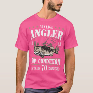 Camiseta Cumpleaños 70 Pesca Pescador De 70 Años 1953