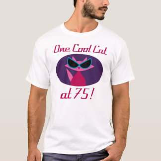 Camiseta Cumpleaños 75 de Guay Cat