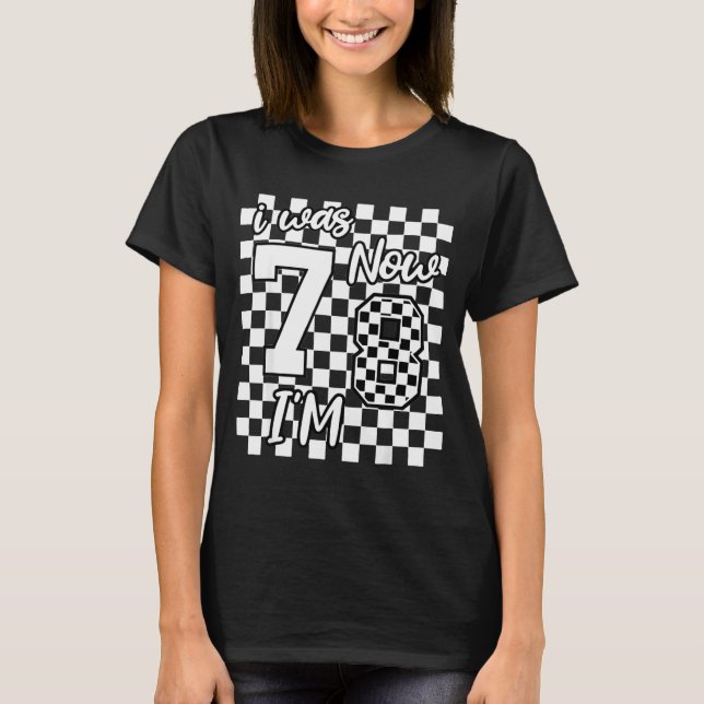Camiseta Cumpleaños 7 8 8º Soy Cuadriculado (Anverso)