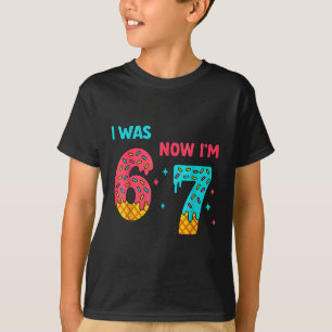 Camiseta Cumpleaños 7 Años Era 6 Ahora Soy 7 67 Di