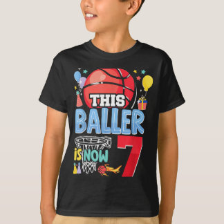 Camiseta Cumpleaños 7 de Basball Bball Este Baloncestista C