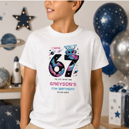 Camiseta Cumpleaños 7 de Cute Space | Seis y Siete Años de