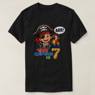 Camiseta Cumpleaños 7 del Capitán Pirata Niño Tesoro