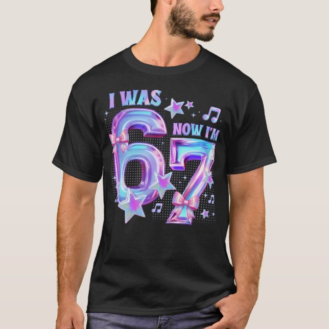 Camiseta Cumpleaños 7 Fui 6 Ahora Soy 7 Cumpleañera Kpop (Anverso)