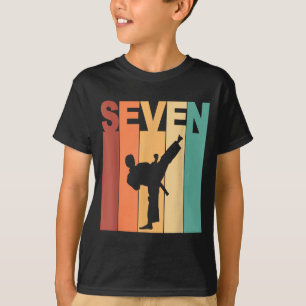 Camiseta Cumpleaños 7 Karate Tema Taekwondo 7 Años