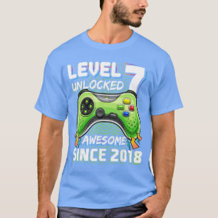 Camiseta Cumpleaños 7 Niño Nivel 7 Jugador Videojuego 7 Año
