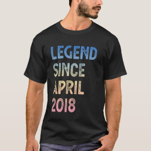 Camiseta Cumpleaños 7 niños niñas Leyenda Desde abril de 20