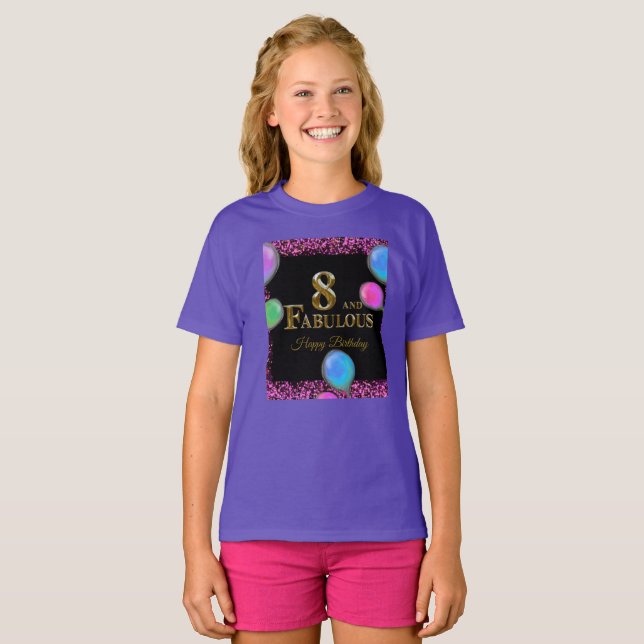 Camiseta Cumpleaños 8  (Anverso completo)