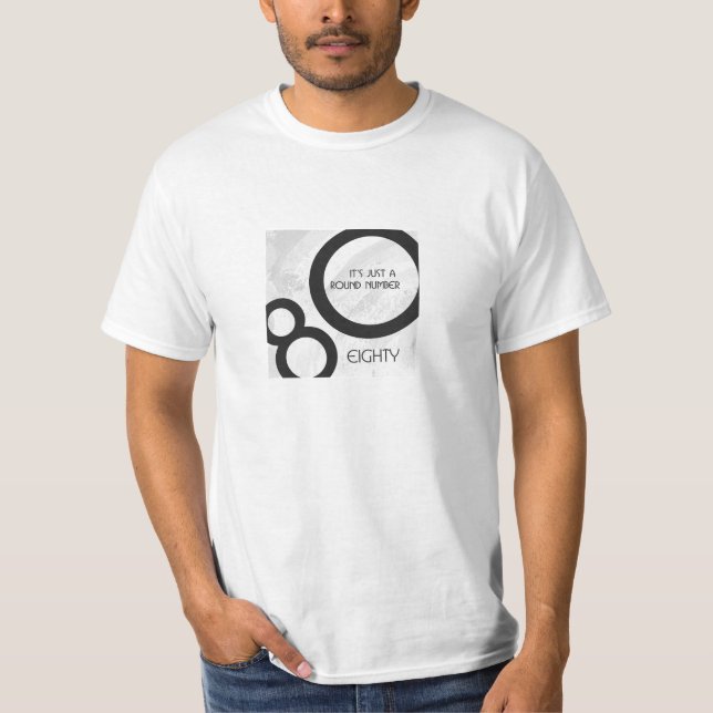 Camiseta Cumpleaños 80 Década Blanca (Anverso)