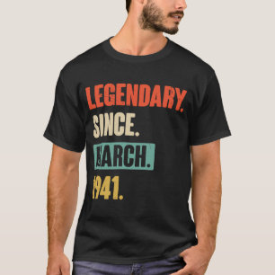 Camiseta Cumpleaños 82 de marzo Decoración Vintag de 82 año